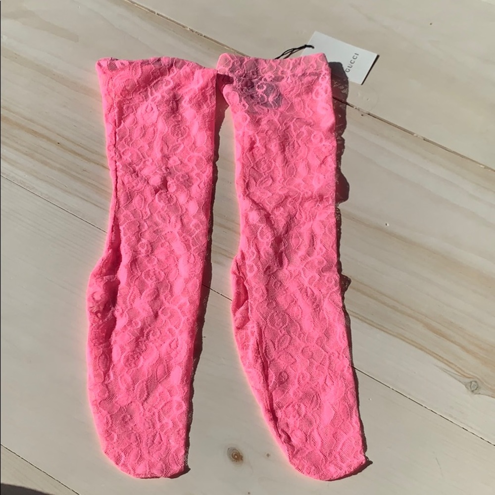 Gucci hot pink tight socks